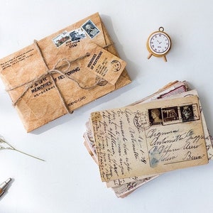 Retro Memories Postkarten Pack Vantage Englisch Schreibpapier Junk Journal Zubehör Spezielle Karte Collage Home Decor Papier Set von 30 Stück