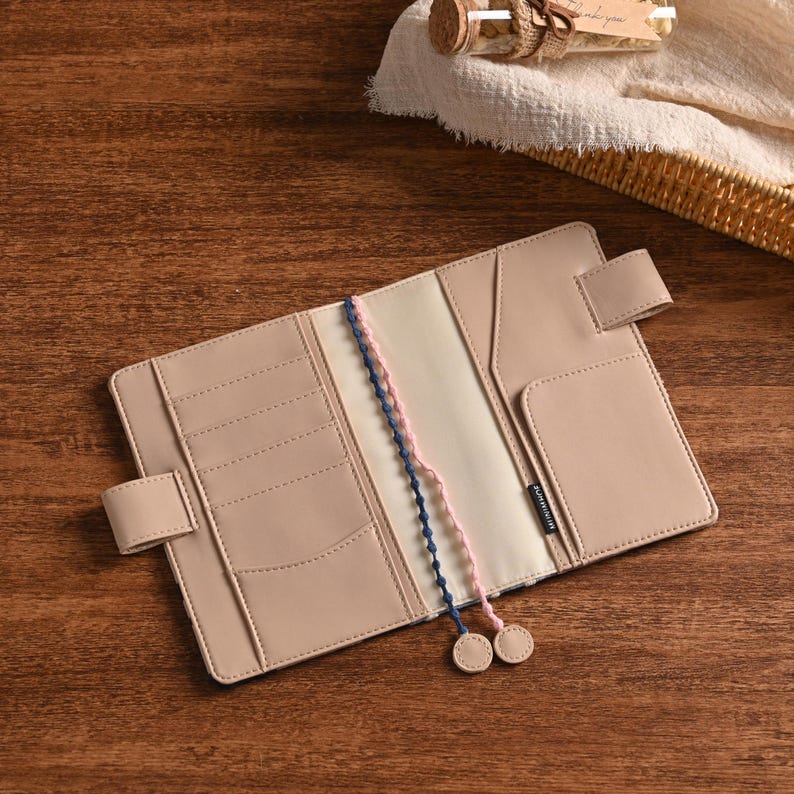 Fabric Covered Journal Patchwork Notebook Covers Handmade Stitch Journal Collage Cloth Art Book with Leather Interior A5 A6 B6 Weeks Cover imagen 3