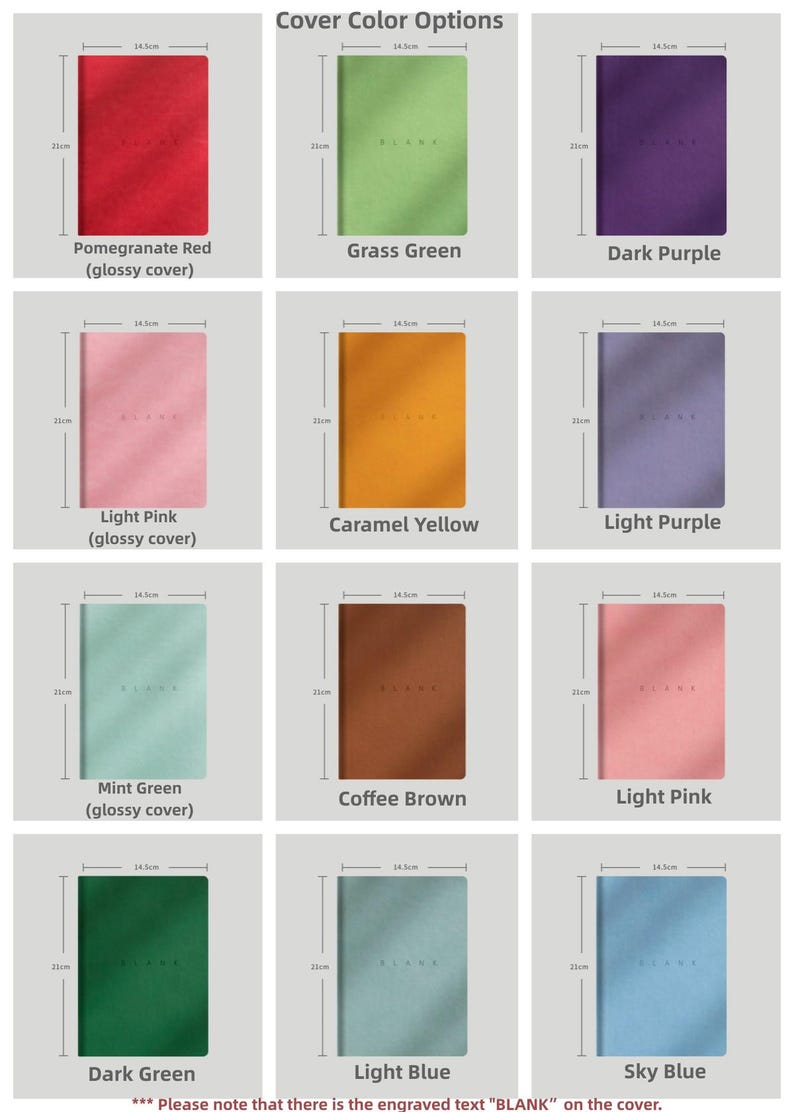 Blankt papper A5 PU-omslag Journal Mjukt omslag Anteckningsbok Grön Lila Blå Rosa Omslag Bok Modern Mejeri Enkel Anteckningsbok Planerare Bokmal Gåva bild 10