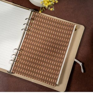 Bloemenprint Ritstas A5 A6 A7 | Stoffen Plannerverdeler | Etui voor Ringband | Opbergtas | Houder voor Journaling Accessoires | 36 kleuren afbeelding 6
