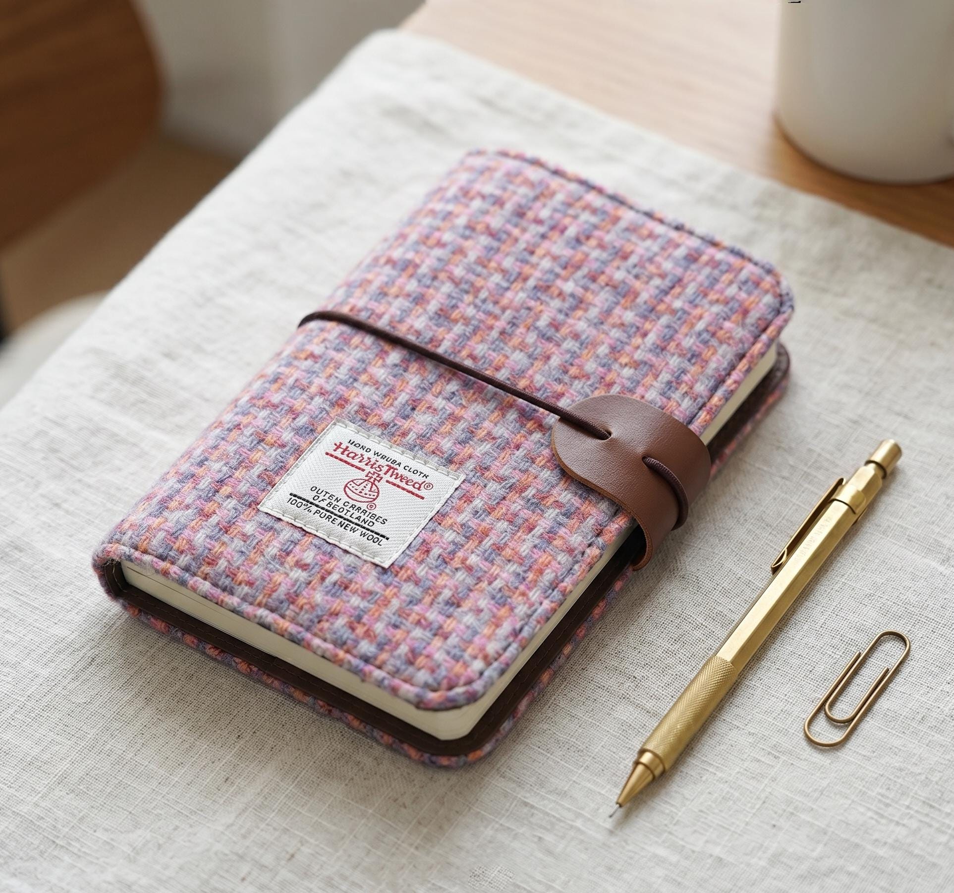M5 Personalized Notebook Mini Woolen Tweed Travel Journal Retro