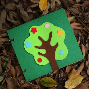 Niedlichen Cartoon Baum Fotoalbum Sammelalbum Filzhülle Kinder Natur Erkundung Handbuch Kreative Sammelalbum Blank Kraft Schwarz Papier Baby Album