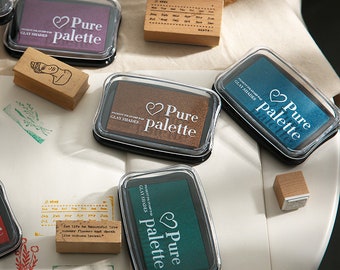 Tamponi di inchiostro per timbri Retro Color. Tamponi di inchiostro pigmentati di alta qualità per timbri in gomma e scrapbooking, palette Pure Black Red Grey Blue Green Brown 12 colori