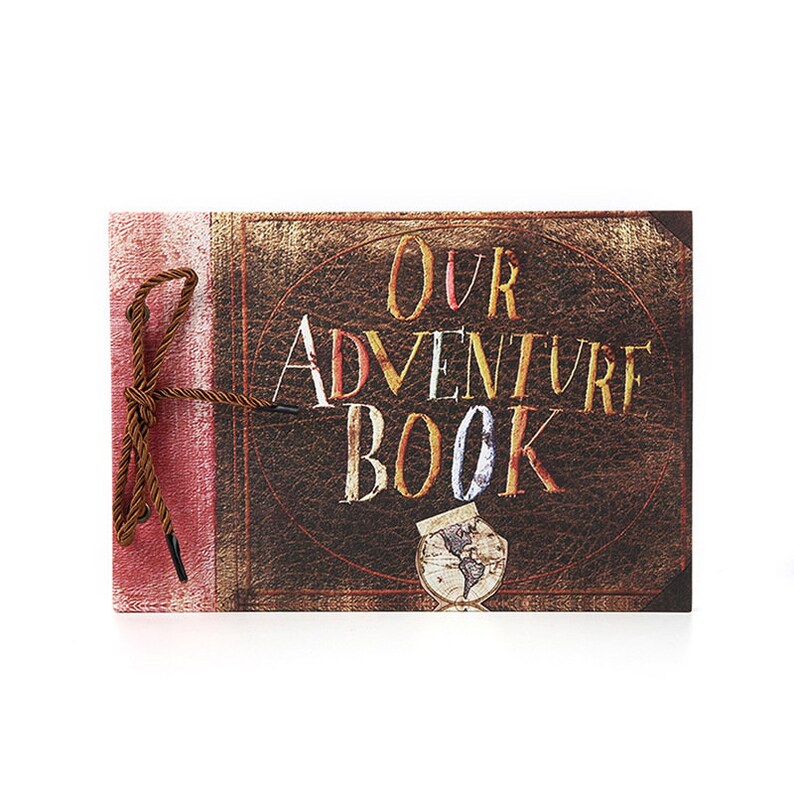 Our Adventure Book Pixar Up Handmade DIY Family Scrapbook, Wedding Photo Album, Retro Travel Memory Book with Blank Kraft Paper 40 Pages zdjęcie 4