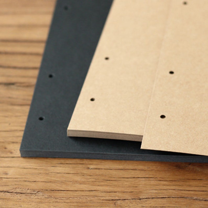 Free Shipping 4 Hole 20.528.5CM Vertical Kraft Black Inside Pages for Scrapbook Photo Albums / Wedding Guest Book / Photo Album image 2