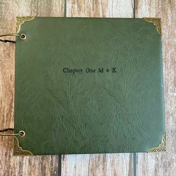 Personalized Retro Leather Scrapbook Album. Photo Memory Book Handmade Photo Album. Wedding Guest Book. Baby Family Scrapbook Christmas GIft