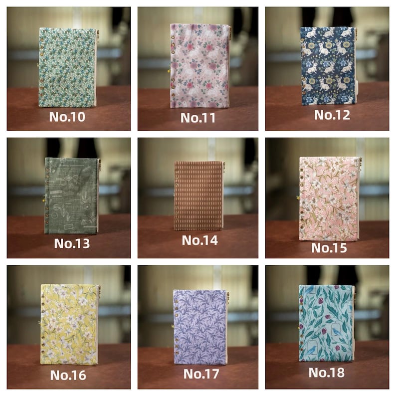 Bloemenprint Ritstas A5 A6 A7 | Stoffen Plannerverdeler | Etui voor Ringband | Opbergtas | Houder voor Journaling Accessoires | 36 kleuren afbeelding 15