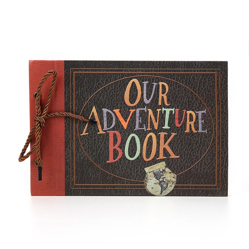 Our Adventure Book Pixar Up Handmade DIY Family Scrapbook, Wedding Photo Album, Retro Travel Memory Book with Blank Kraft Paper 40 Pages zdjęcie 3