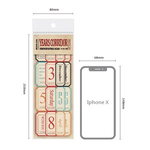 Retro Shaped Stickers Set 30 Pieces 8 Styles Stickers Rich Patterns Map ...