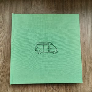 Custom Cute Van Embroidery Photo Album Personalized Travel Car Embroidery Minivan Embroidery Road Trip Photo Memory Book Wedding Scrapbook