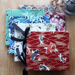 Traditional Cloth Cover Photo Album Scrapbook Chineses Japanese Style Wedding Guest Book Vintage Travel Scrapbook Adventure Book 24 Color
