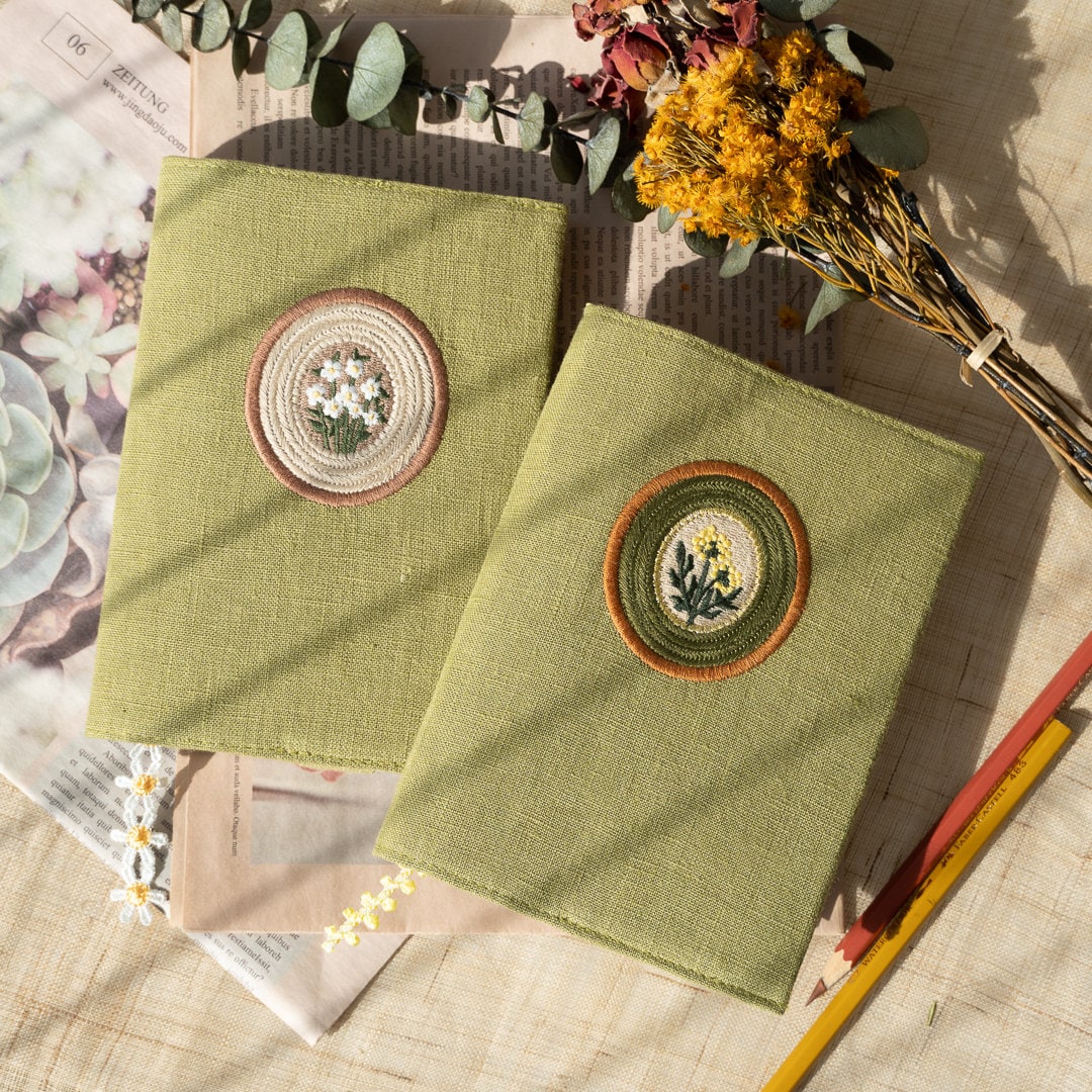 Daisy Calendula Journal Cover Embroidery A5 B6 A6 Notebook Protector ...