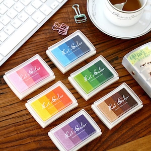 Multipurpose ink pad, Stamp Ink pad, Craft ink pad, Colorful ink pad, Colorful Inkpad, Rainbow Ink pad, Multi-Color Inkpad, Gradient Ink Pad