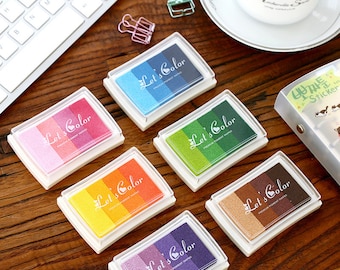 Mehrzweck-Stempelkissen, Stempel-Stempelkissen, Craft-Stempelkissen, Buntes Stempelkissen, Buntes Stempelkissen, Regenbogen-Stempelkissen, Mehrfarbiges Stempelkissen, Farbverlaufs-Stempelkissen