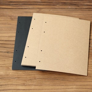 Free Shipping 4 Hole 20.528.5CM Vertical Kraft Black Inside Pages for Scrapbook Photo Albums / Wedding Guest Book / Photo Album image 5