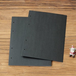 Free Shipping 4 Hole 20.528.5CM Vertical Kraft Black Inside Pages for Scrapbook Photo Albums / Wedding Guest Book / Photo Album image 4