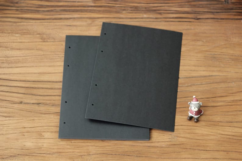 Free Shipping 4 Hole 20.528.5CM Vertical Kraft Black Inside Pages for Scrapbook Photo Albums / Wedding Guest Book / Photo Album image 4