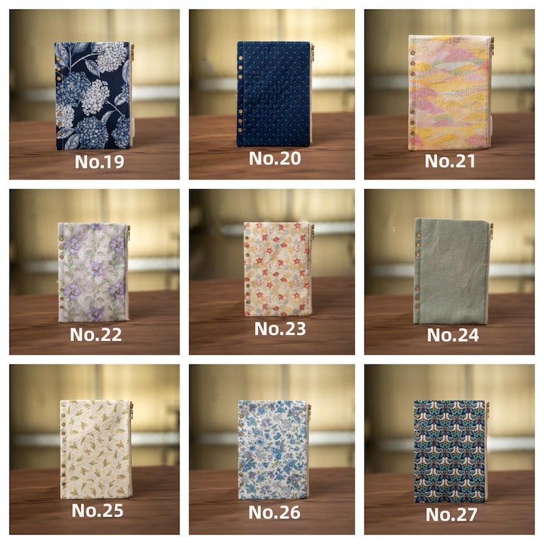 Bloemenprint Ritstas A5 A6 A7 | Stoffen Plannerverdeler | Etui voor Ringband | Opbergtas | Houder voor Journaling Accessoires | 36 kleuren afbeelding 16