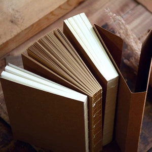 Quaderno da disegno retrò, quaderno vuoto letterario, diario, piccolo, carta bianca, grande, carta kraft, quaderno spesso, libro di graffiti senza fodera