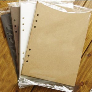 Vertical 6 Trous 23*16.5 cm Kraft Noir Blanc Café Carte pour Bricolage Scrapbook Album Photo Livre d'or Ajout de Pages Intérieures Scrapbooking Papier