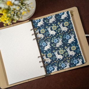 Bloemenprint Ritstas A5 A6 A7 | Stoffen Plannerverdeler | Etui voor Ringband | Opbergtas | Houder voor Journaling Accessoires | 36 kleuren afbeelding 7
