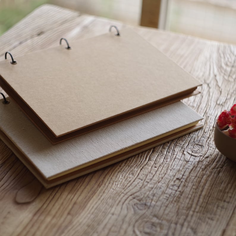 A4 60P Vertical Ring Binder Linen Kraft Scrapbook. Vintage Etsy