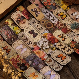 Retro Shaped Stickers Set 30 Pieces 8 Styles Stickers Rich Patterns Map ...