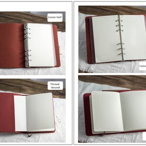Literary Thread-bound A5 A6 Fabric Notebook Retro Binder Blank Grid Line Pages Journal Handmade Girl Pattern Dairy Book Notepad Gift for Her bild 6