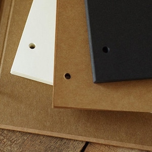 Vertical 3 agujeros 20x27,5 cm Kraft negro blanco tarjeta para A4 álbum de fotos libro de invitados libro de visitas añadir páginas interiores papel de álbum de recortes 35 hojas