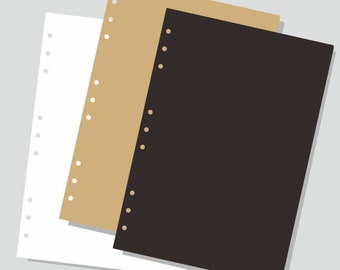 Kostenloser Versand 9 Loch 185 × 265 mm Vertikale Kraft Schwarz Weiß Innenseiten für Scrapbook Papier / Hochzeit Gästebuch / Fotoalbum