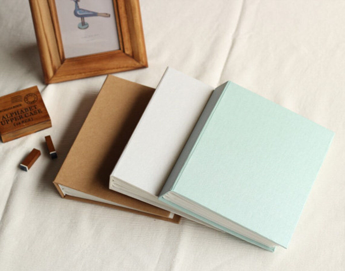 Insert Photo Album 4x6 White Blue Kraft Cover. Picture Album Etsy