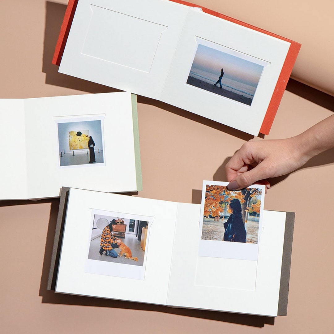 Photo Album with Polaroid Photo Frames, Copy Space, White Background Stock  Image - Image of note, frame: 51423525