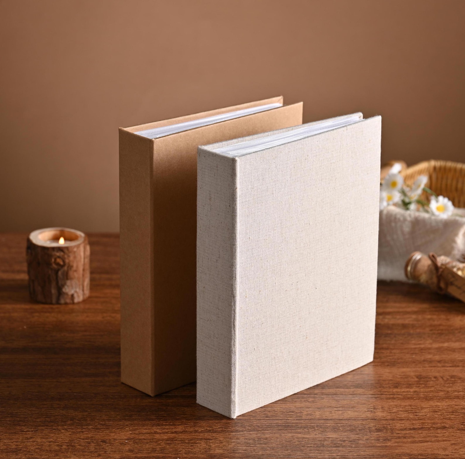 White Linen Photo Album - No Personalization