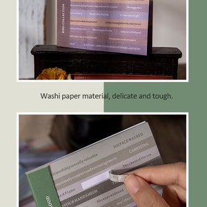 May include: Two sets of colorful washi tape featuring inspirational quotes. The first set is titled "Bird Collection" and includes quotes like "Dancing Water" and "Will you carry the burden of their lameness?" The second set is titled "Childhood" and includes quotes like "Friendship is really valuable" and "Only knowledge can make one's face."