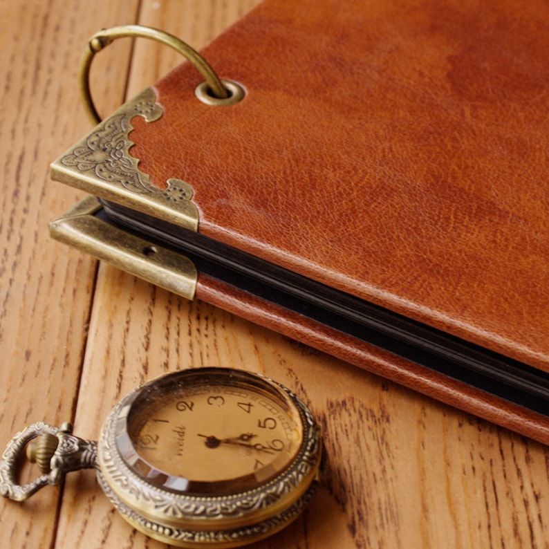 Faux Leather Scrapbook Album Anniversary. Photo Album 10 x Etsy