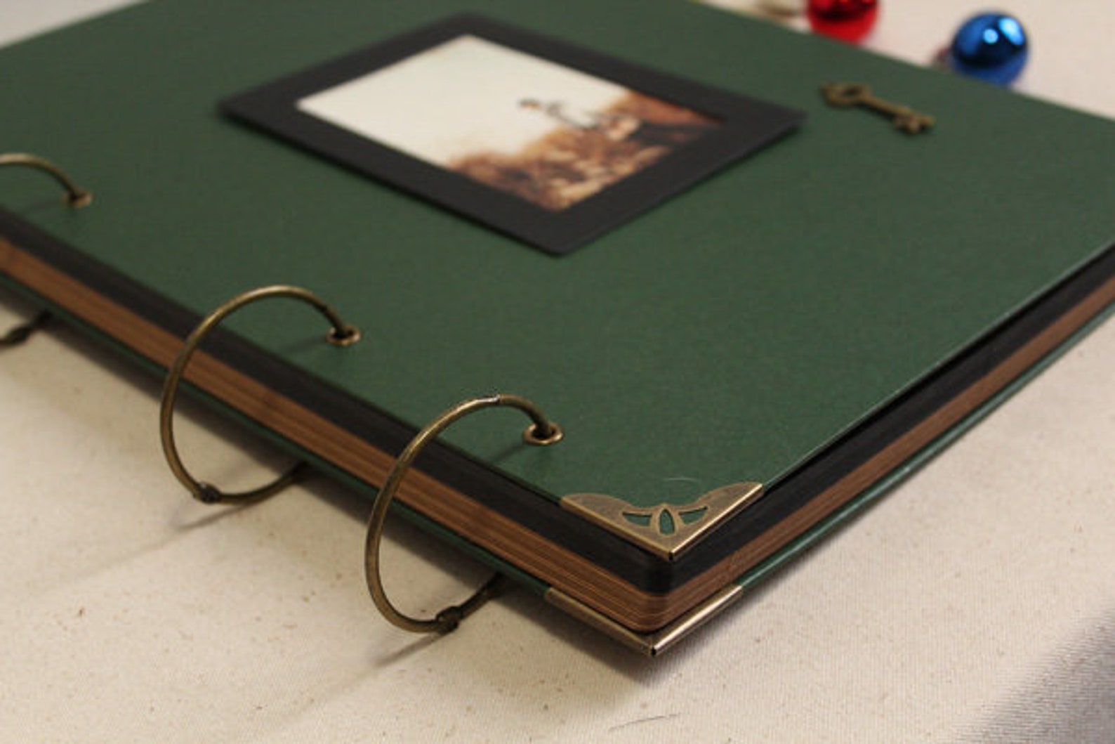 Extra Large Dark Green Ring Binder Scrapbook Album 56 pages Etsy