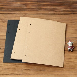 Free Shipping 4 Hole 20.528.5CM Vertical Kraft Black Inside Pages for Scrapbook Photo Albums / Wedding Guest Book / Photo Album image 1