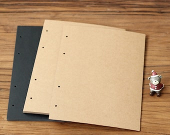Free Shipping 4 Hole 20.5*28.5CM Vertical Kraft Black Inside Pages for Scrapbook Photo Albums / Wedding Guest Book / Photo Album