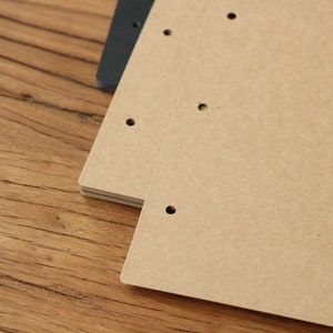 Tamanho grande, 3 furos, 35,5 × 25,5 cm, horizontal, vertical, kraft, preto, páginas internas para álbuns de fotos de scrapbook/álbuns de recortes de casamento/álbuns de fotos