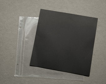 Envío gratuito: 3 páginas interiores cuadradas a color con bolsas protectoras para álbumes de recuerdos, colecciones, fotos hechas a mano y álbumes de recortes.