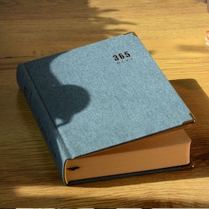 May include: Three brown, blue, and brown hardcover journals with gold accents. Each journal has the text "365 Days" printed on the front cover.