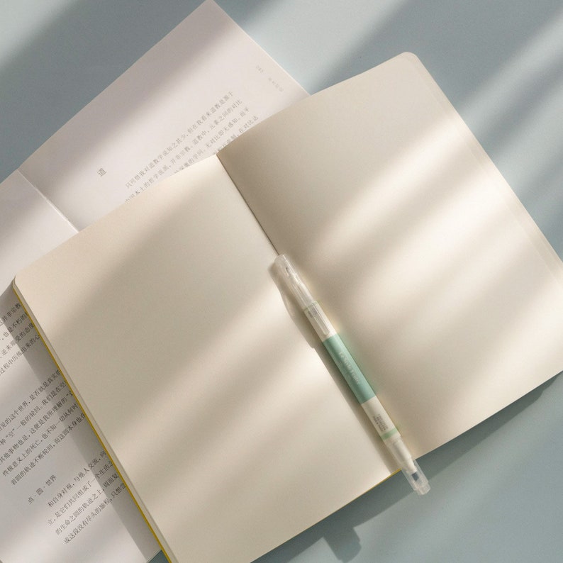 Blankt papper A5 PU-omslag Journal Mjukt omslag Anteckningsbok Grön Lila Blå Rosa Omslag Bok Modern Mejeri Enkel Anteckningsbok Planerare Bokmal Gåva bild 8