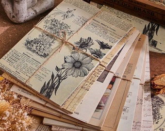 Pack de papier rétro, série Inspiration Journal indésirable, fournitures de journalisation éphémères, collage vintage, lot de 30 pièces, 8 styles