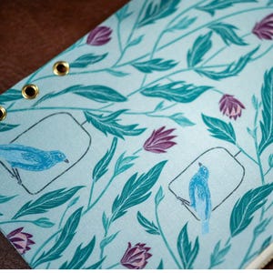 Bloemenprint Ritstas A5 A6 A7 | Stoffen Plannerverdeler | Etui voor Ringband | Opbergtas | Houder voor Journaling Accessoires | 36 kleuren afbeelding 2