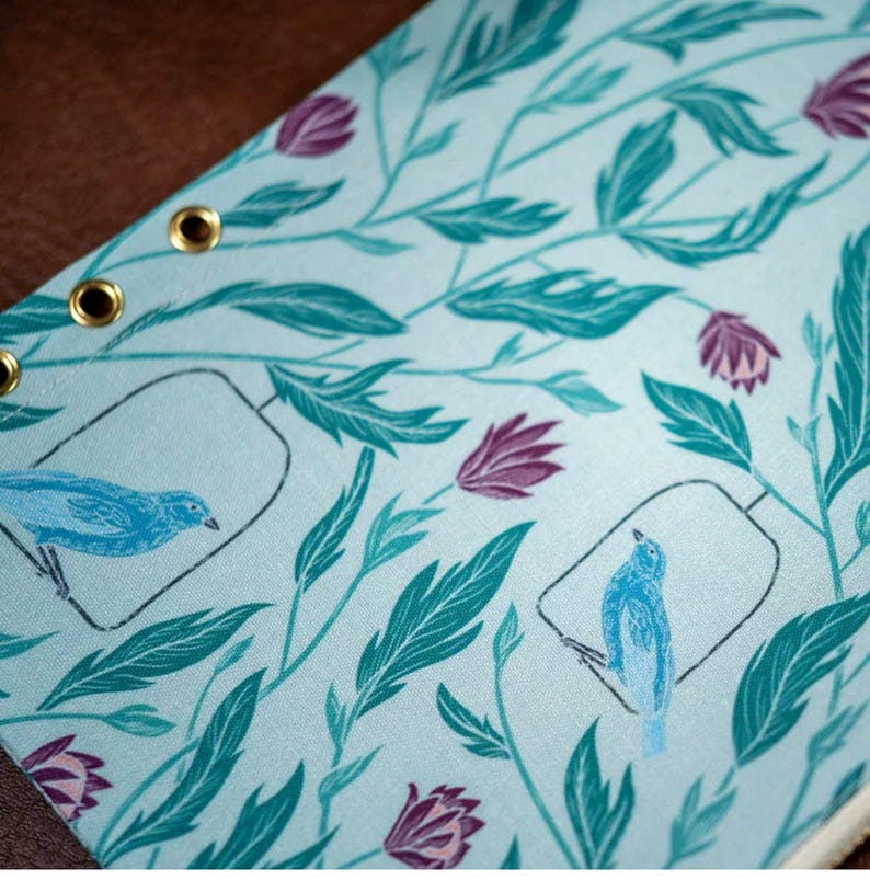 Bloemenprint Ritstas A5 A6 A7 | Stoffen Plannerverdeler | Etui voor Ringband | Opbergtas | Houder voor Journaling Accessoires | 36 kleuren afbeelding 2