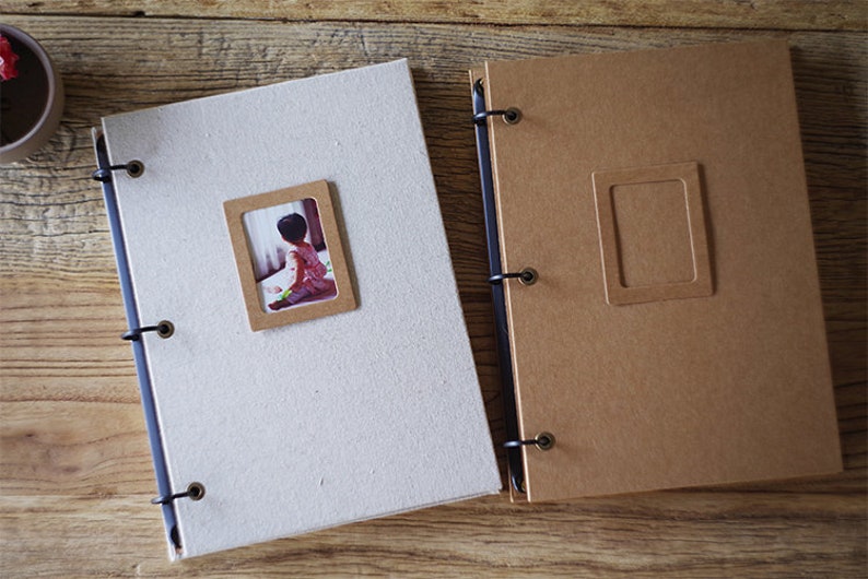 A4 60P Vertical Ring Binder Linen Kraft Scrapbook. Vintage Etsy