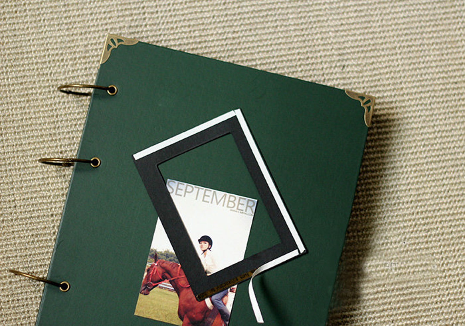 Extra Large Dark Green Ring Binder Scrapbook Album 56 pages Etsy