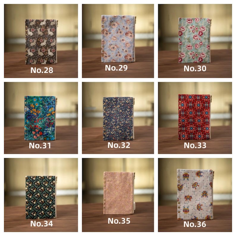 Bloemenprint Ritstas A5 A6 A7 | Stoffen Plannerverdeler | Etui voor Ringband | Opbergtas | Houder voor Journaling Accessoires | 36 kleuren afbeelding 17