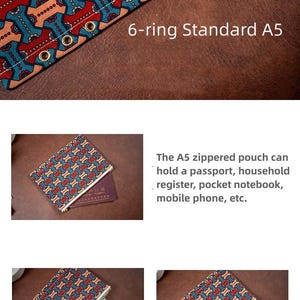 Bloemenprint Ritstas A5 A6 A7 | Stoffen Plannerverdeler | Etui voor Ringband | Opbergtas | Houder voor Journaling Accessoires | 36 kleuren afbeelding 11