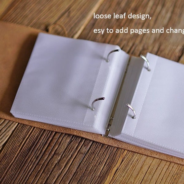 Loose Leaf Pocket Vertical 4 x 6 inch 3.5 x 5 inch 5 x 7 inch Transparent Photo Pockets White Inside Pages for Slip In Photo Albums No Cover